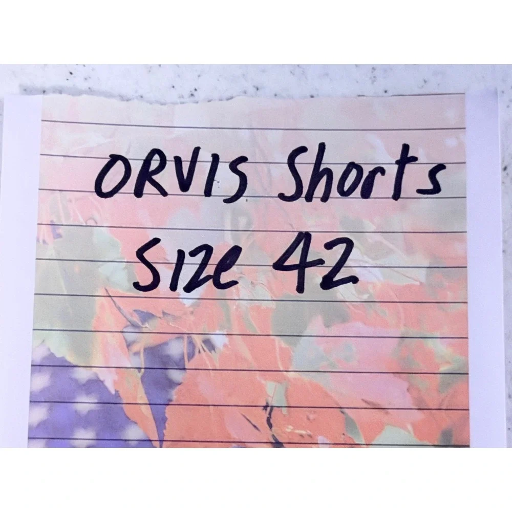 Orvis Mens Nylon Hiking Shorts Size 42 XL Stone Beige Cargo Fishing Outdoor